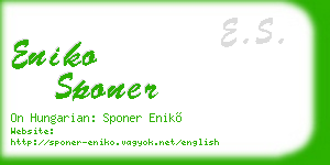 eniko sponer business card